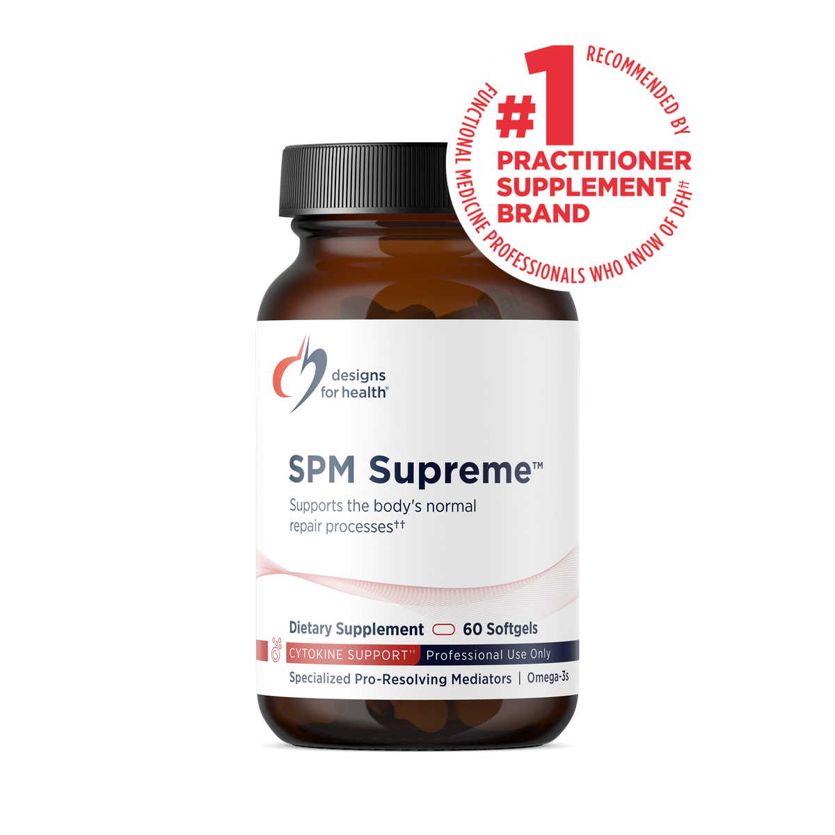 Designs for Health SPM Supreme 60 softgels front label