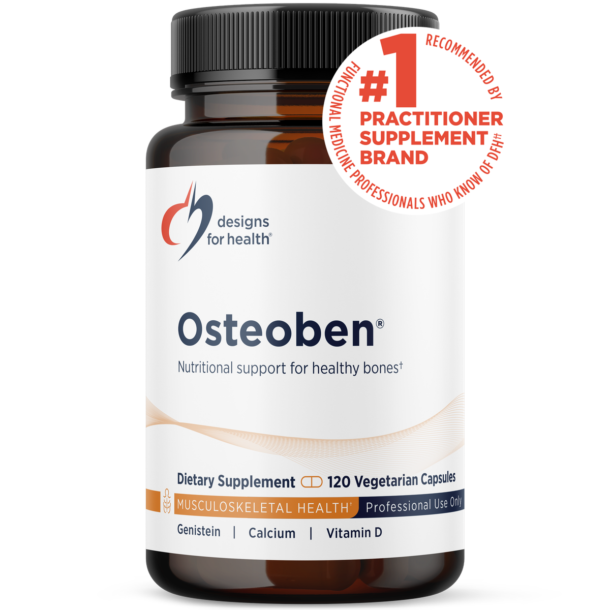 Designs for Health Osteoben 120 capsules front label