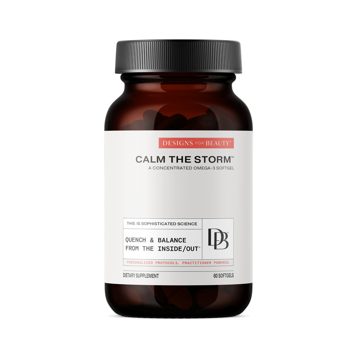 Designs for Health Calm the Storm 60 softgels front label