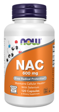 NOW Foods NAC 600 mg - 120 Capsules front package image