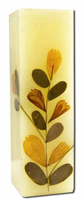 Auroshikha Square (1.5 in x 4.75 in) Flower Candle Vanilla