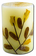 Auroshikha Cylindrical (1.75 in x 2.75 in)(4.6 cm) Flower Candle Sandal