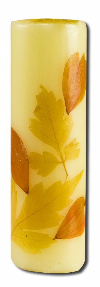 Auroshikha Cylindrical (0.75 in x 2.75 in)(2 cm) Flower Candle Citronella