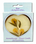Auroshikha Large Terra Cotta (3.63 in x 1 in) Round Flower Candle Rose