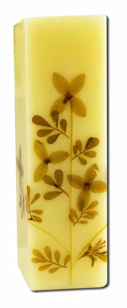 Auroshikha Square (1.5 in x 4.75 in) Flower Candle Citronella