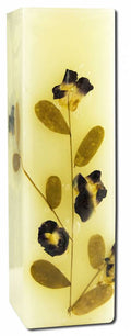 Auroshikha Square (1.5 in x 4.75 in) Flower Candle Jasmine