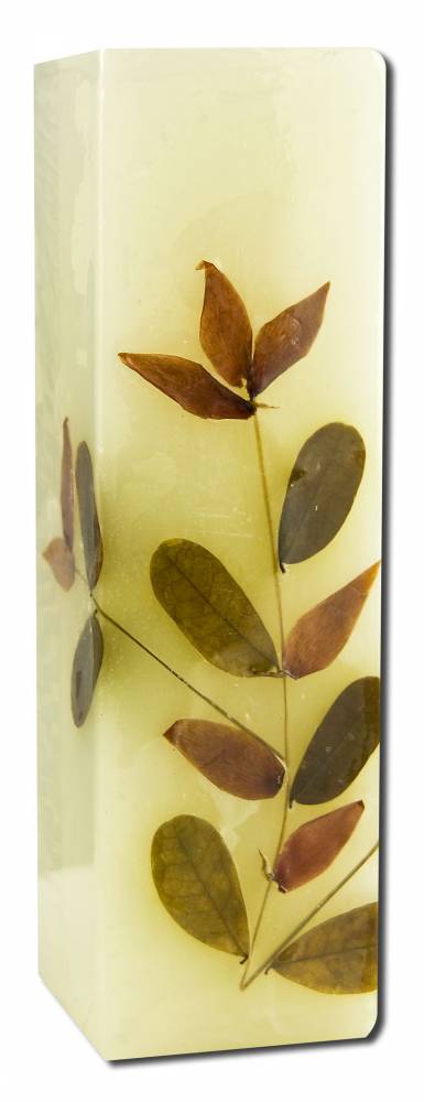 Auroshikha Square (1.5 in x 4.75 in) Flower Candle Lavender