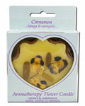 Auroshikha Flower Shape Terra Cotta (3.38 in x 1 in) Flower Candle Cinnamon