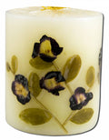 Auroshikha 3 in Pillar (2.75 in x 3 in) Flower Candle Pine
