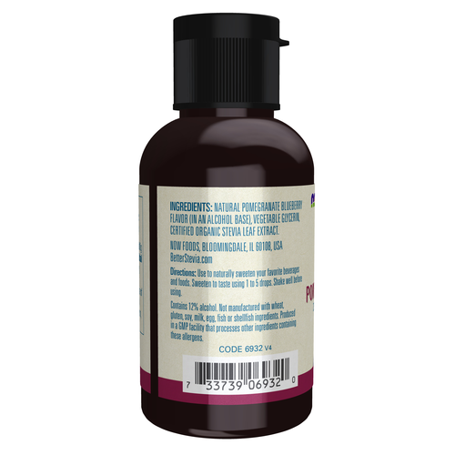 NOW Foods BetterStevia Liquid Pomegranate Blueberry 2 oz | Zero Calorie