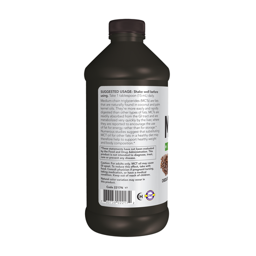 NOW Sports MCT Oil Chocolate Mocha 16 fl oz