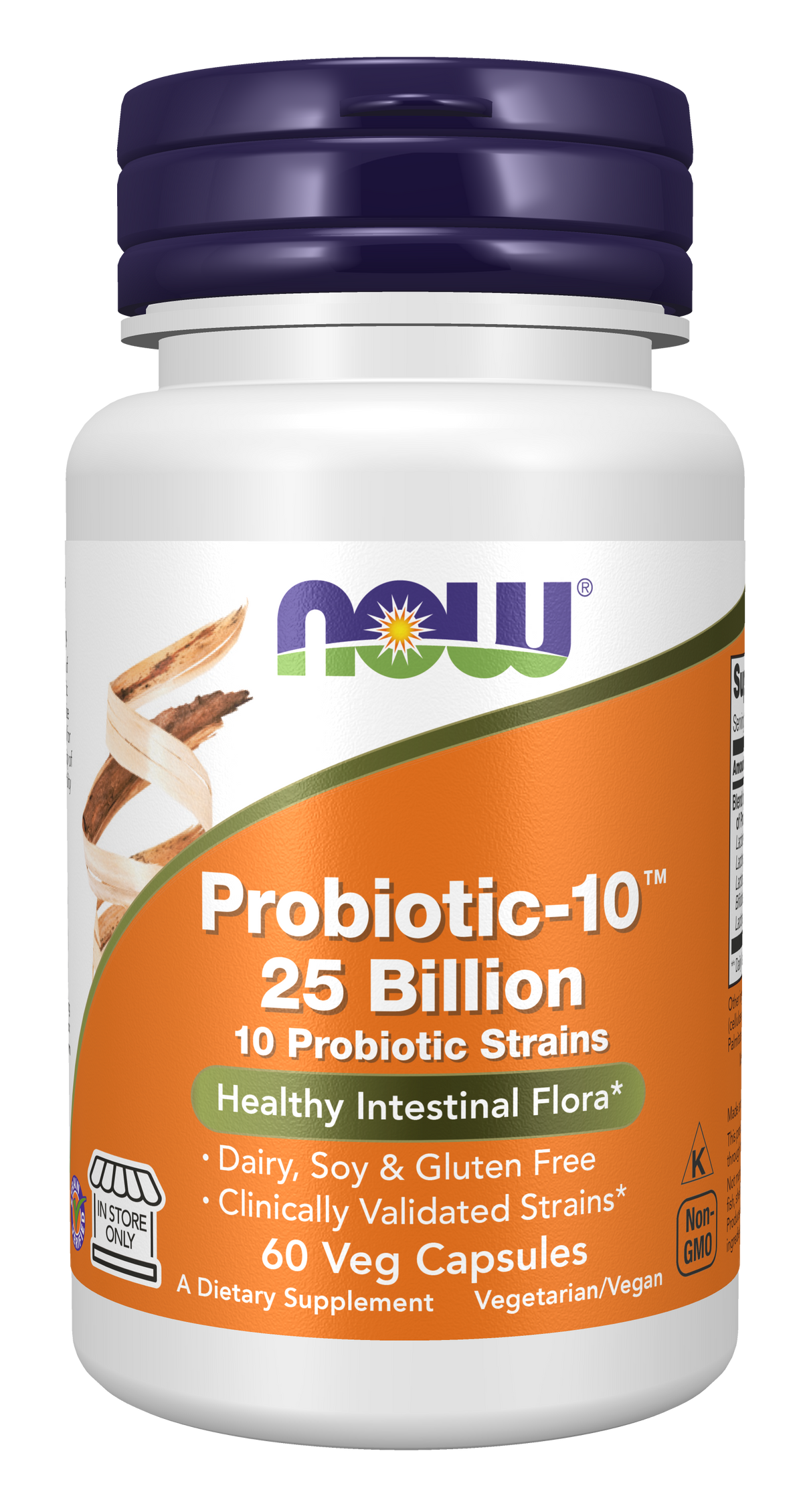 NOW Foods Probiotic-10™ 25 Billion - 60 Veg Capsules front package image