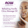 NOW Solutions Vanilla Citrus Massage Oil 8 oz