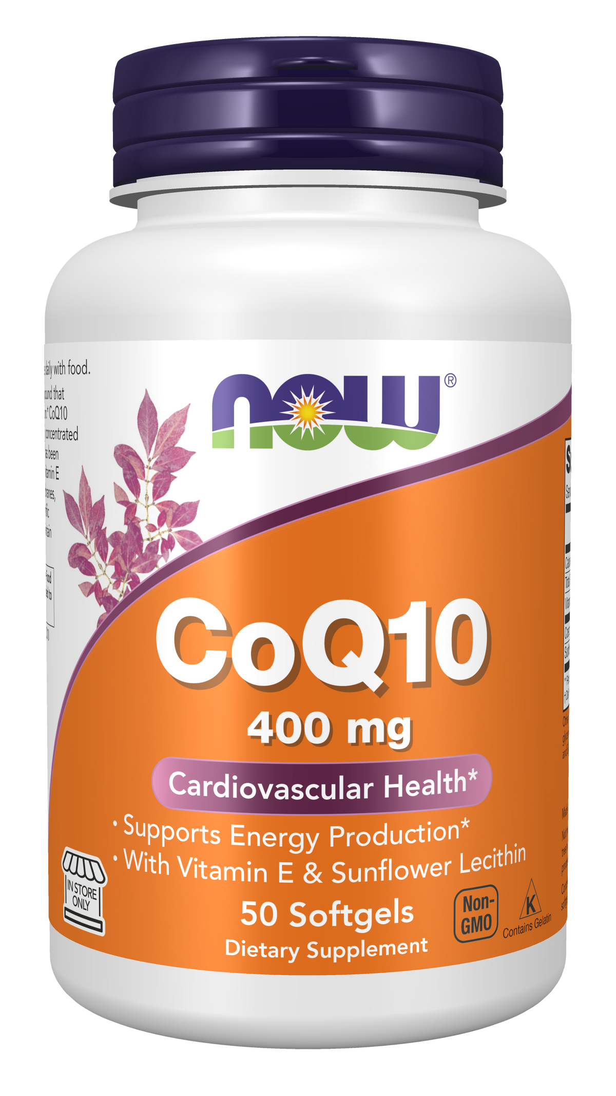NOW Foods CoQ10 400 mg - 50 Softgels front package image