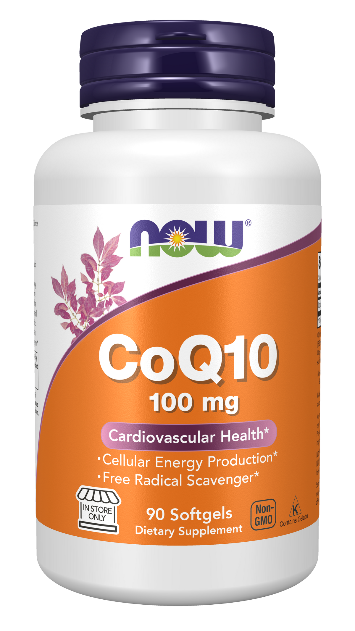 NOW Foods CoQ10 100 mg - 90 Softgels front package image