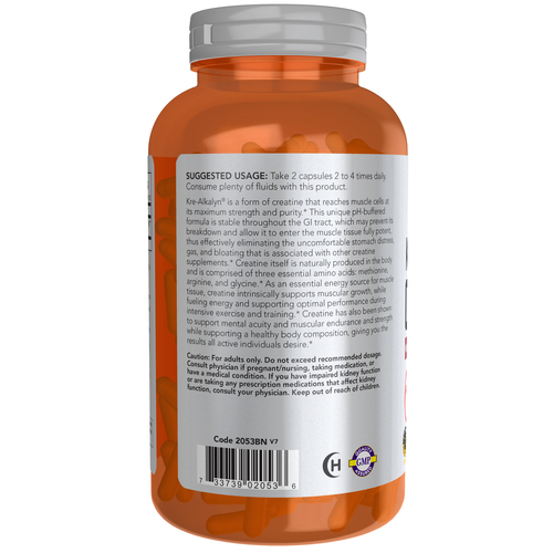 NOW Sports Kre-Alkalyn Creatine 240 Veg Capsules