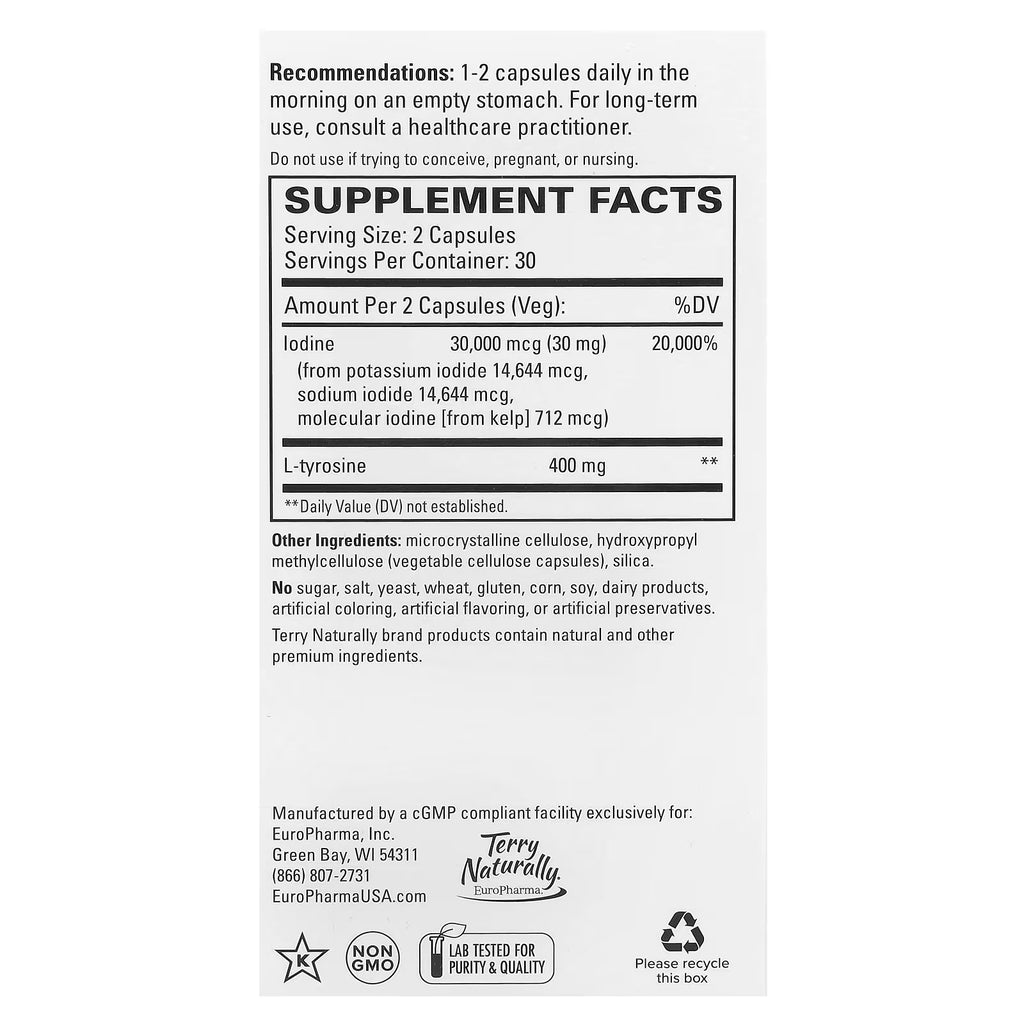 Terry Naturally Thyroid Care 60 Capsules