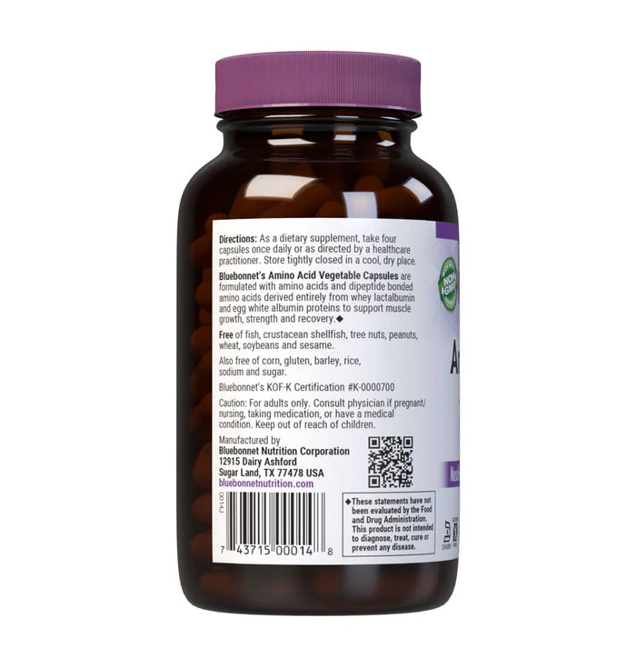 Bluebonnet Vitamins Amino Acid 750 mg 180 VCaps