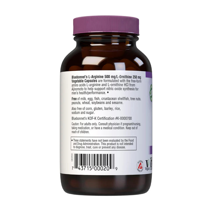 L-ARGININE L-ORNITHINE 500 mg/250 mg 50 VCaps