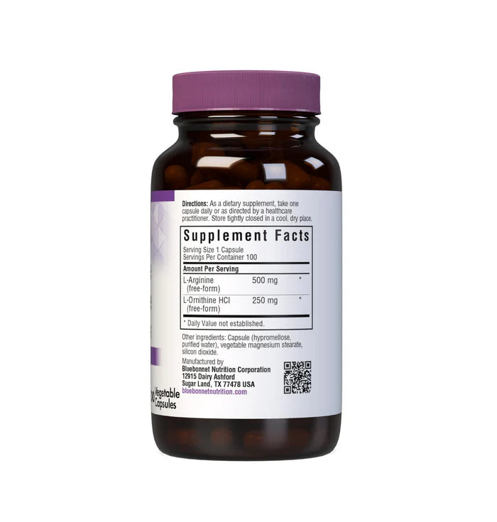 L-ARGININE L-ORNITHINE 500 mg/250 mg 100 VCaps