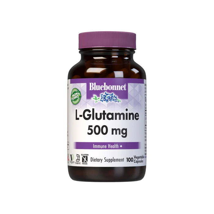Bluebonnet L-Glutamine 500 mg – 100 Vegetable Capsules