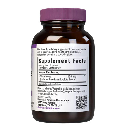 Bluebonnet L-Glutathione 100 mg – 30 Vegetable Capsules