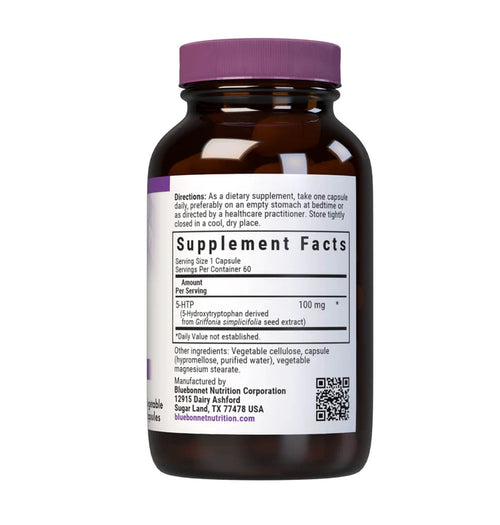 Bluebonnet 5-HTP 100 mg 60 Vegetable Capsules