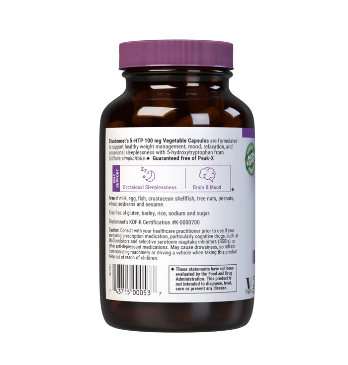 Bluebonnet Vitamins 5-HTP 100 mg - 120 Vcaps