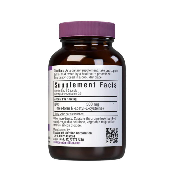 Bluebonnet Vitamins NAC 500 mg 30 VCAPS