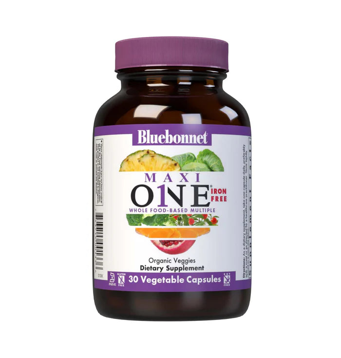 Bluebonnet Maxi One Whole Food-Based Multiple Iron-Free 30 Vcaps