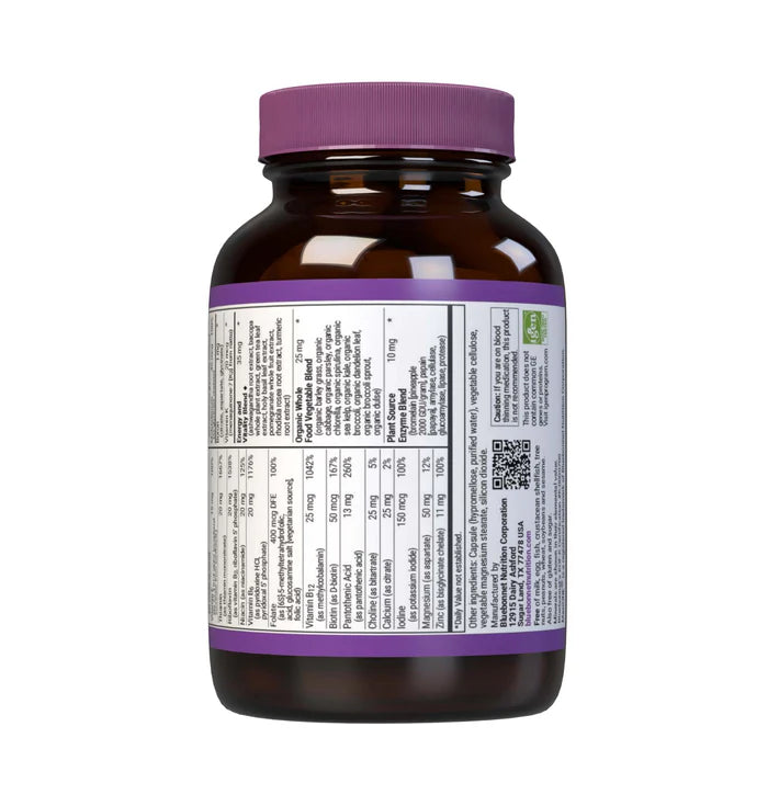 Bluebonnet Maxi One Whole Food-Based Multiple Iron-Free 30 Vcaps