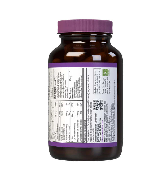 Bluebonnet Maxi One Whole Food-Based Multiple Iron-Free 60 Vcaps