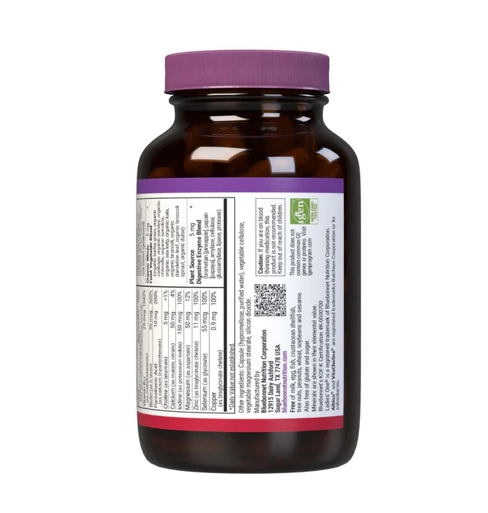 Bluebonnet Vitamins Ladies' One 40+ Whole Food-Based Multiple - 60 Vcaps