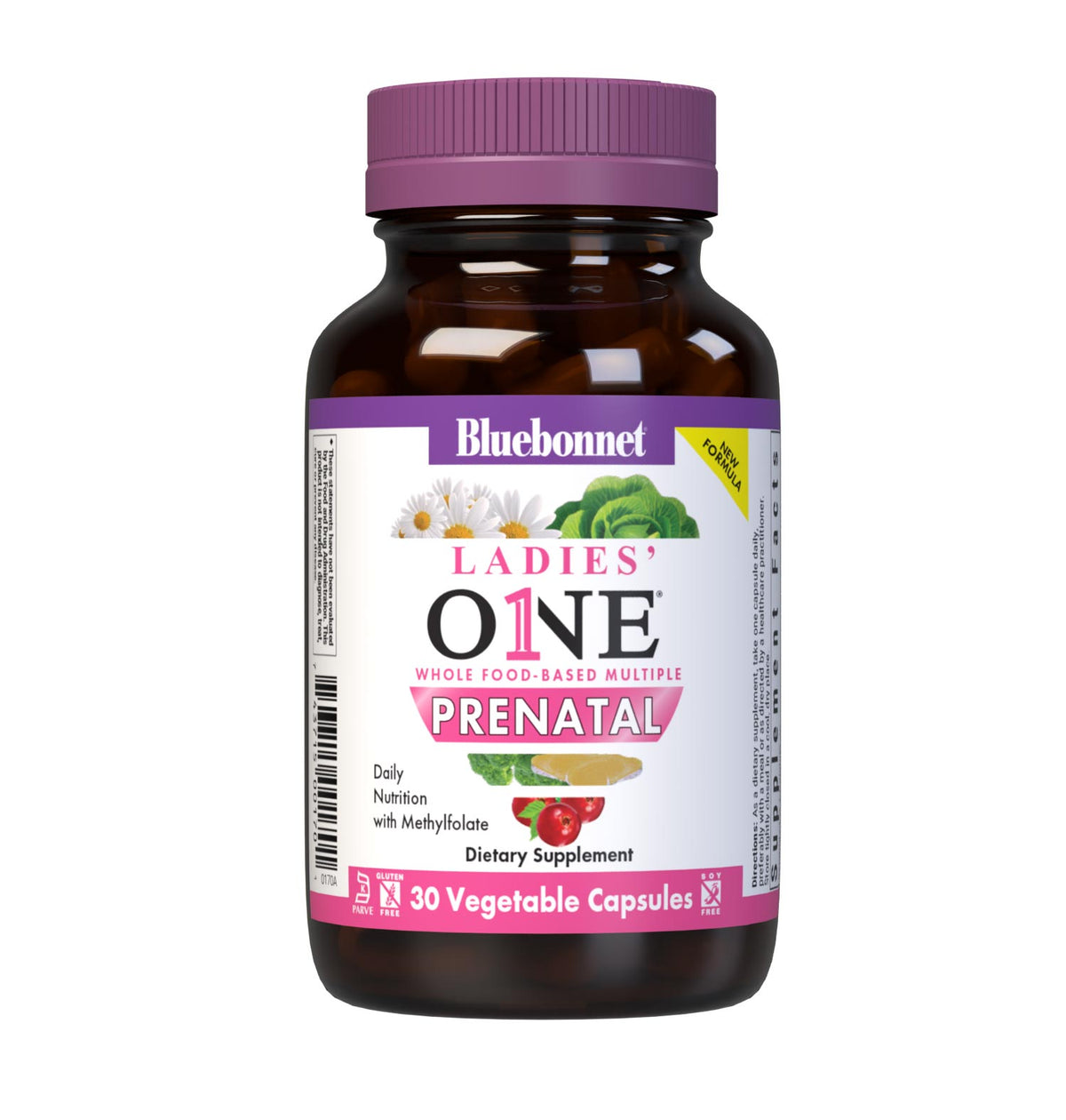 Bluebonnet Ladies' One Prenatal 30 vegetable capsules bottle
