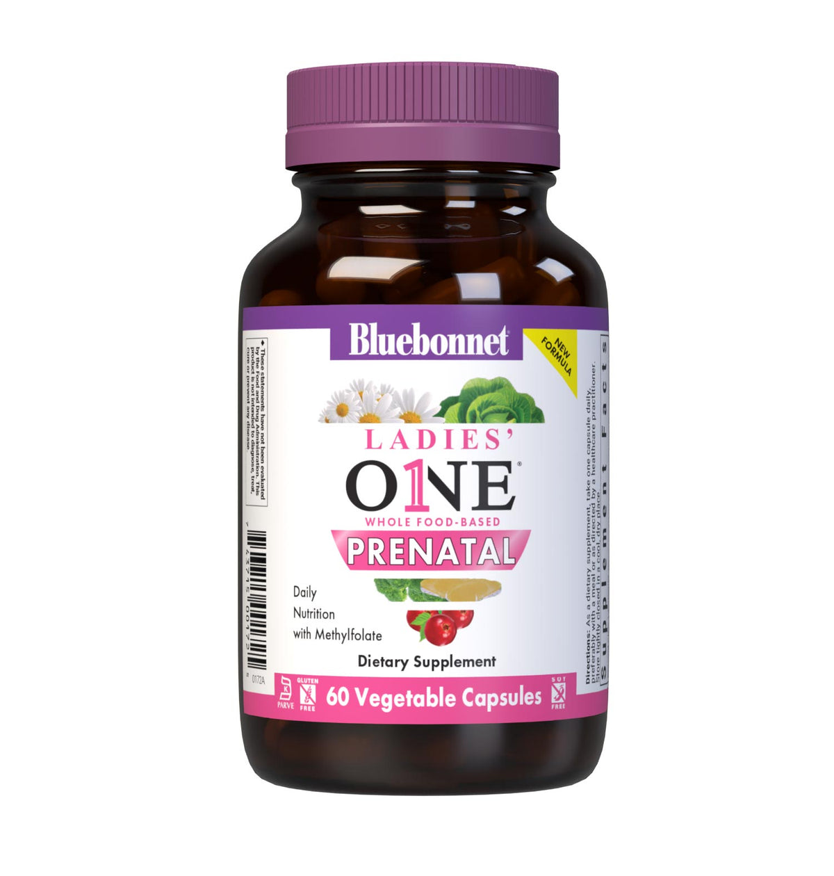 Bluebonnet Ladies' One Prenatal 60 vegetable capsules bottle
