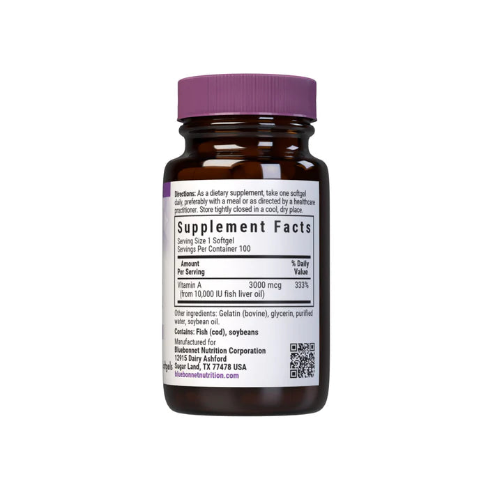 Vitamin A 3,000 mcg 10,000 IU  100 Softgels