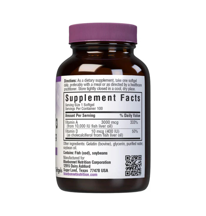 Vitamin A & D3 A 3,000 mcg  D3 10 mcg  100 Softgels