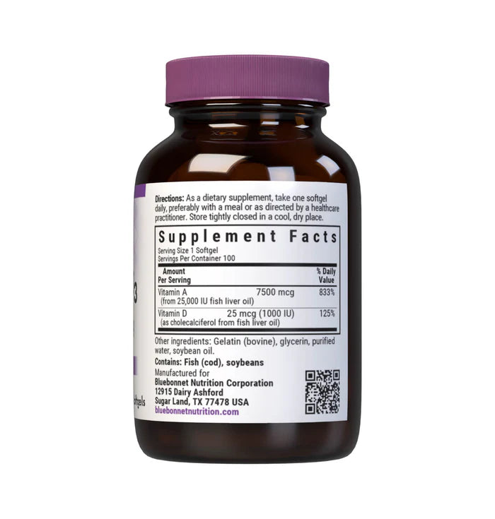 Vitamin A & D3 A 25,000 IU  D3 1,000 IU  100 Softgels