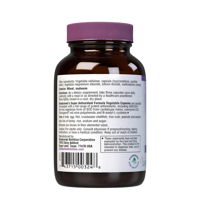 Bluebonnet Super Antioxidant GliSODin & Pycnogenol 30 Vcaps