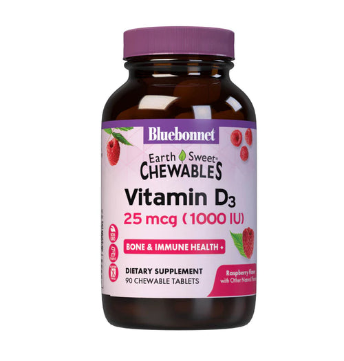 Bluebonnet EarthSweet Chewables Vitamin D3 1,000 IU – 90 Count front product image