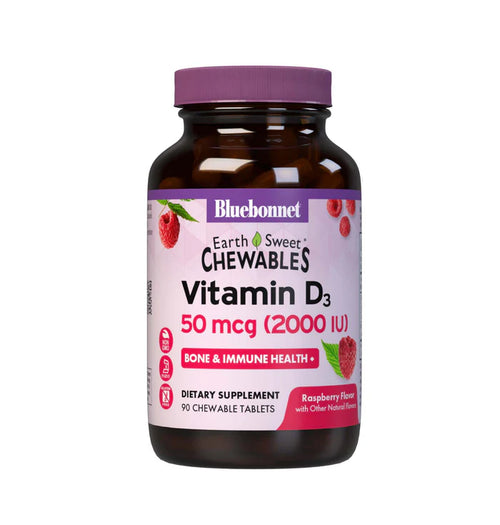 Bluebonnet EarthSweet Chewables Vitamin D3 2,000 IU (50 mcg) – 90 Count front product image
