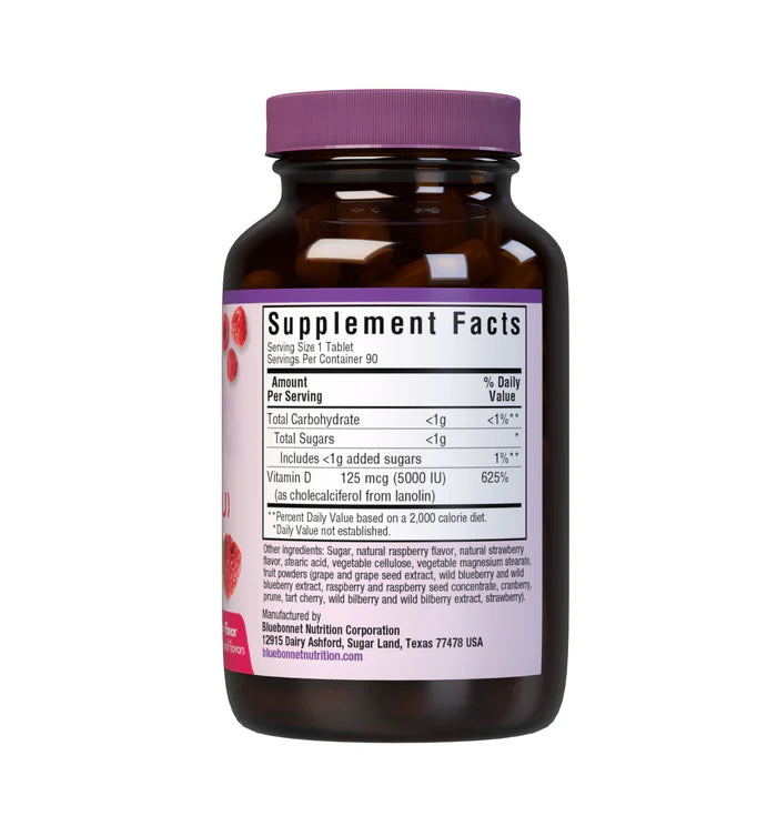 EARTHSWEET CHEWABLES VITAMIN D3 125 mcg 5000 IU 90 Count