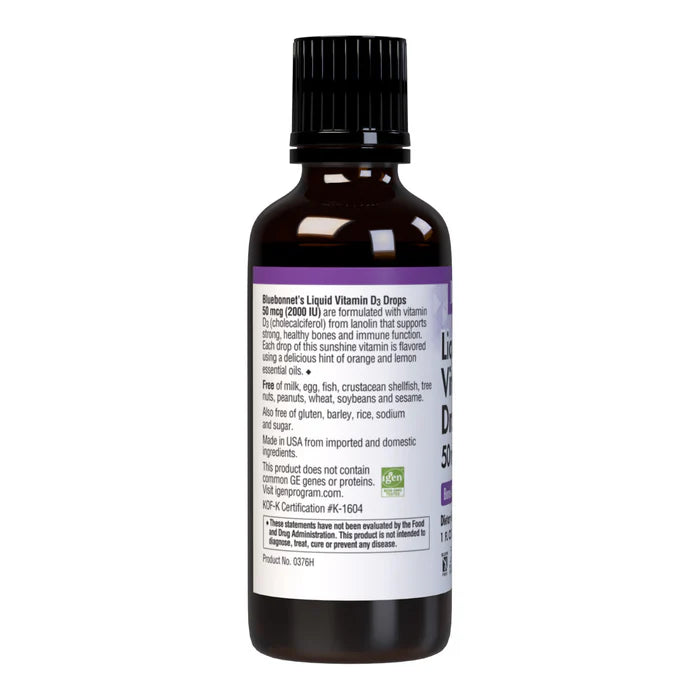 LIQUID VITAMIN D3 DROPS 50 mcg 2000 IU 1 fl oz