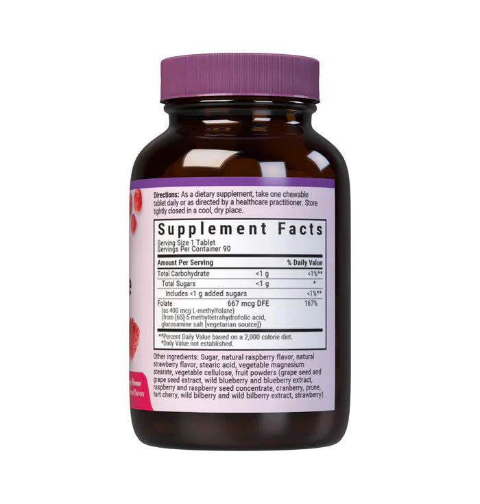 EARTHSWEET CHEWABLES CELLULAR ACTIVE METHYLFOLATE 400 mcg