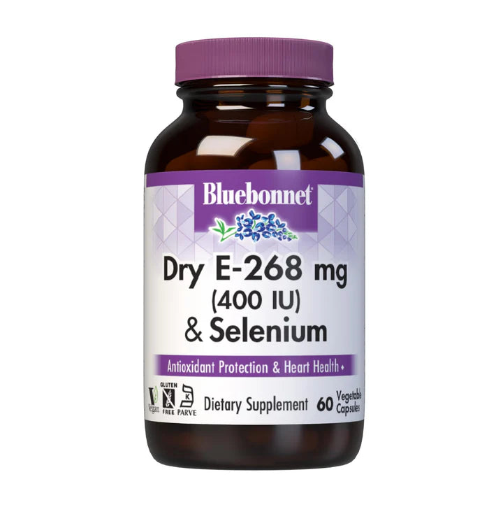 Bluebonnet Dry E 400 IU & Selenium 60 Veg Capsules