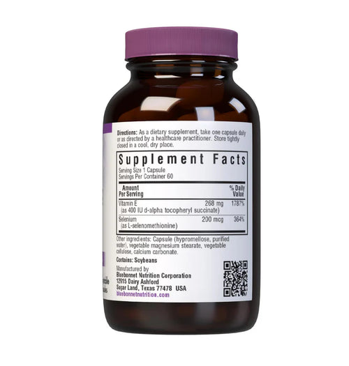 Bluebonnet Dry E 400 IU & Selenium 60 Veg Capsules