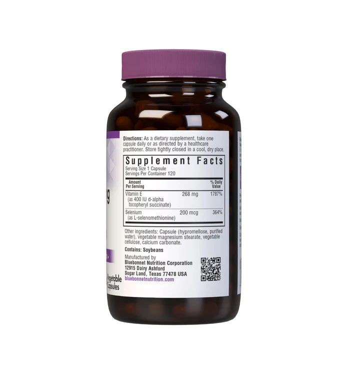 Bluebonnet Dry E 400 IU & Selenium 120 Veg Capsules