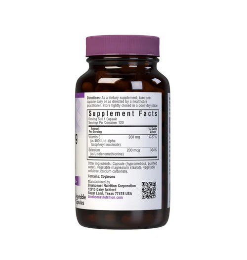 Bluebonnet Dry E 400 IU & Selenium 120 Veg Capsules