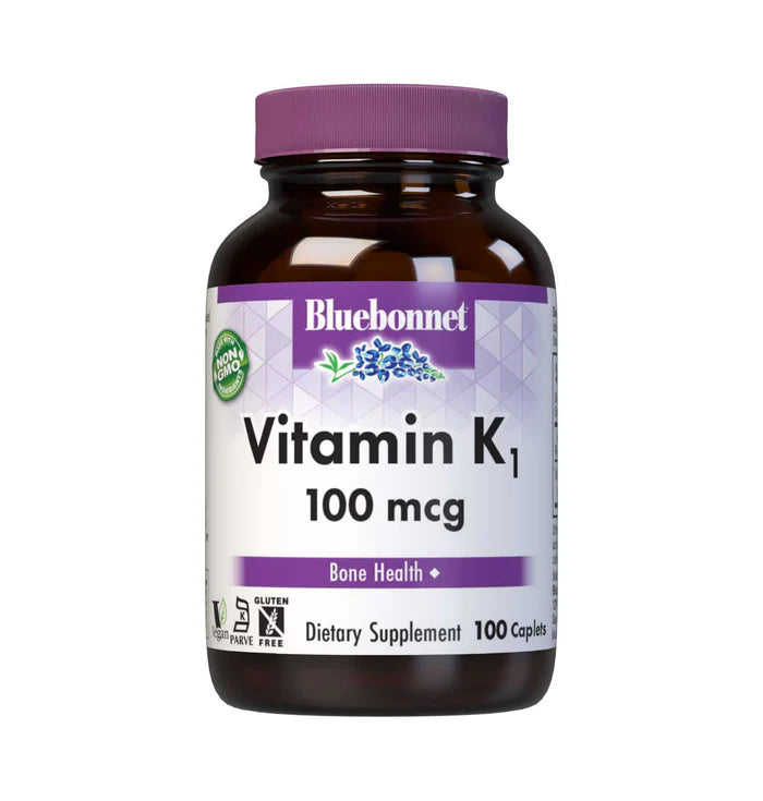 Bluebonnet Vitamin K1 100 mcg 100 Caplets