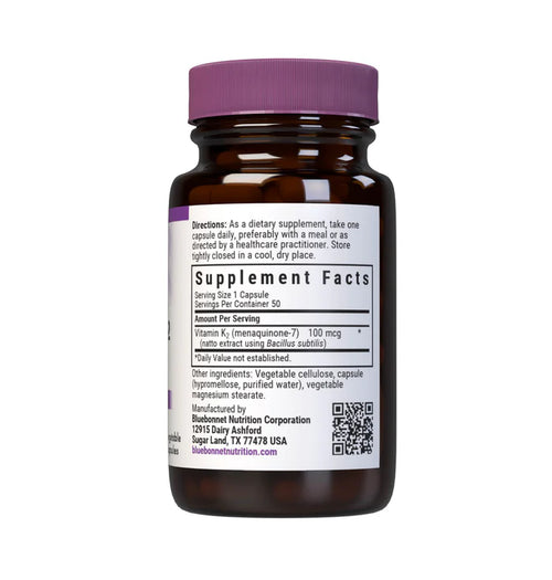 Bluebonnet Vitamin K2 100 mcg 50 Veg Capsules